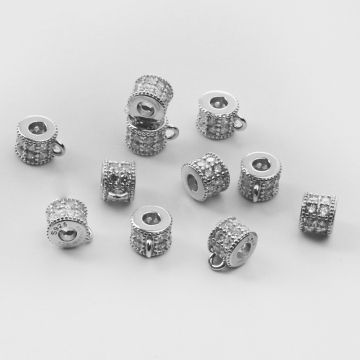 Srebrna krawatka oponka z cyrkoniami AG925 8mm