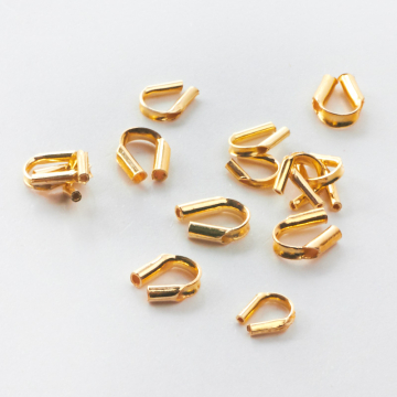 Srebrne końcówki do linek i nici skobelki AG925 pozłacane 6x5mm