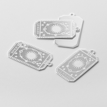 Srebrna zawieszka karta tarota słońce AG925 24,5mm