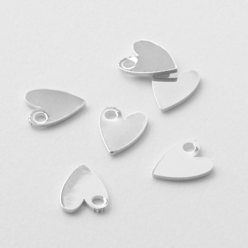 Srebrna zawieszka długie serce AG925 5mm