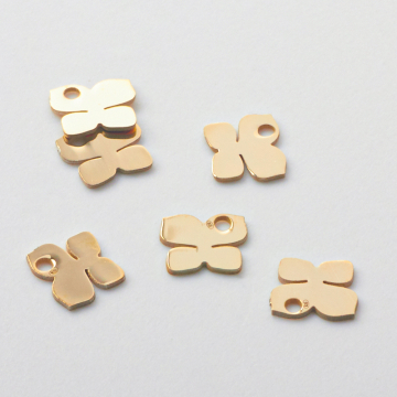 Srebrna zawieszka motyl AG925 pozłacana 5,5mm