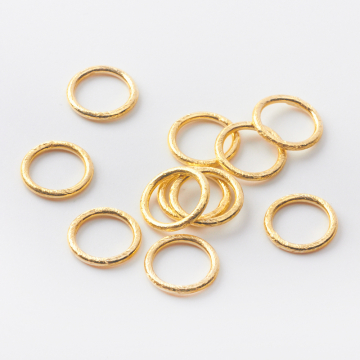 Srebrne kółko satynowe zamknięte AG925 pozłacane 12mm