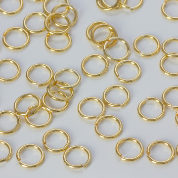 Srebrne kółeczka zaciskowe AG925 pozłacane 6x0,8mm