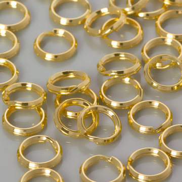 Srebrne kółeczka sprężynki AG925 pozłacane 6mm