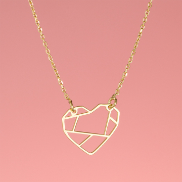 Srebrny pozłacany naszyjnik origami Gendai no kokoro AG925 44cm