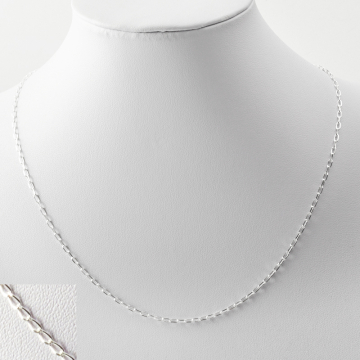 Srebrny łańcuszek forza podłużny z zapięciem AG925 45,5cm