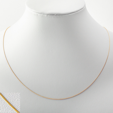 Srebrny łańcuszek linka z zapięciem AG925 pozłacany 45,5cm