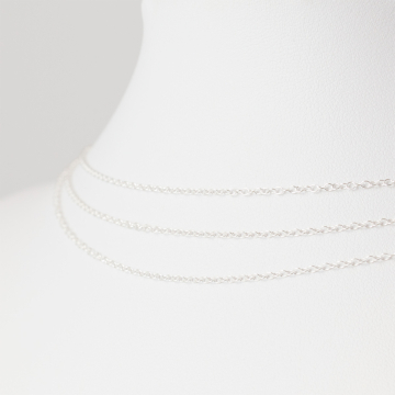 Srebrny łańcuszek forza gładki AG925 1.5mm