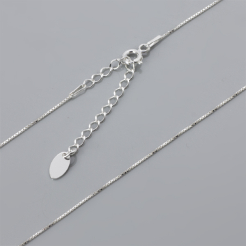 Srebrny łańcuszek kosteczka z przedłużką AG925 45cm