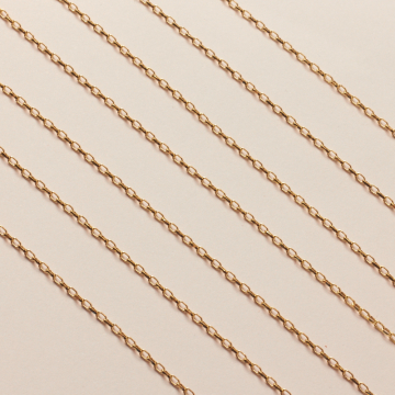 Srebrny, pozłacany łańcuch rolo podłużny diamentowany AG925 2x1,2mm