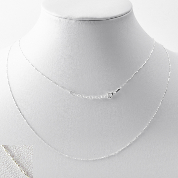 Łańcuszek skręcany delikatny Gomitolo AG925 45cm