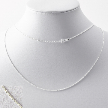 Łańcuszek lisi ogon margerita  AG925 45cm