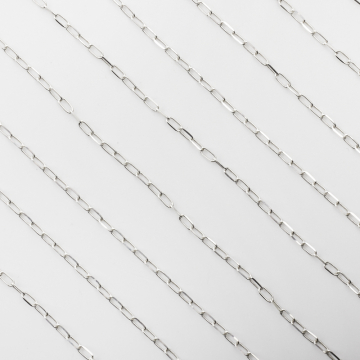 Srebrny łańcuszek rolo podłużny diamentowany AG925 4,5x2mm