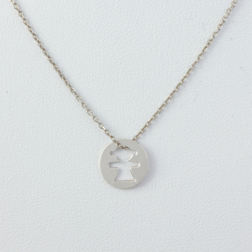 Naszyjnik srebro rodowane dziewczynka 45cm, AG925