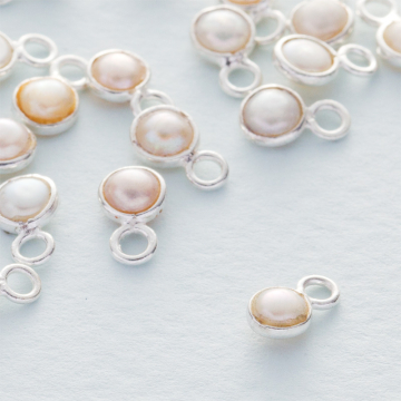 Perła naturalna zawieszka w okuciu AG925 3mm