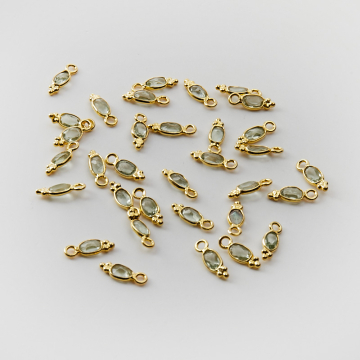 Srebrna zawieszka peridot w srebrnym okuciu AG925 pozłacana 4,5mm