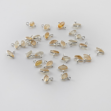 Srebrna zawieszka cytryn w srebrnym okuciu AG925 7,5mm