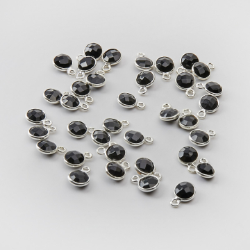 Srebrna zawieszka onyks w srebrnym okuciu AG925 5,5mm