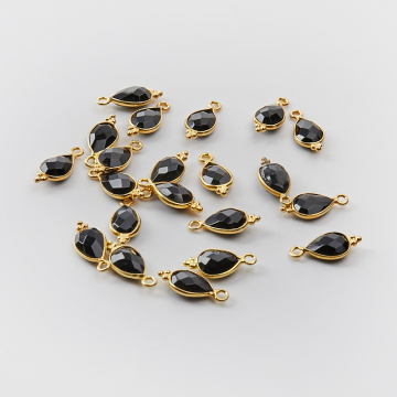 Srebrna zawieszka onyks w srebrnym okuciu AG925 9mm