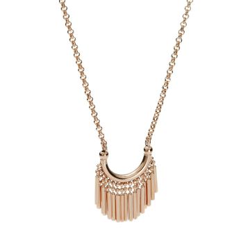 Naszyjnik różowe złoto z półkolem AG925