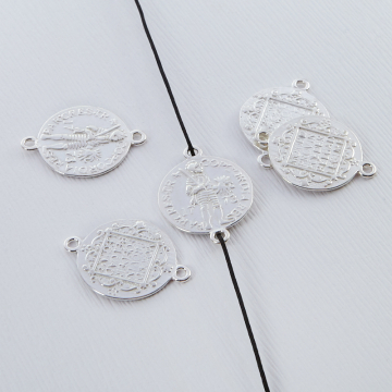 Srebrna moneta łącznik wojownik 15mm