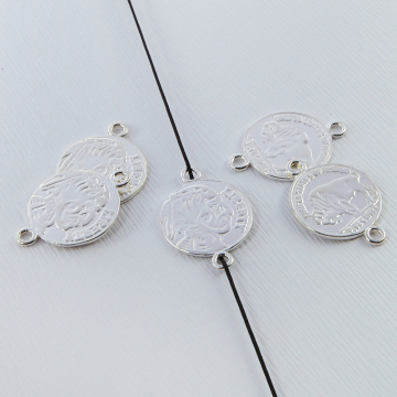 Srebrna moneta łącznik Liberty 16mm