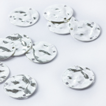 Srebrna zawieszka kółko pomarszczone AG925 srebrny 17,5mm