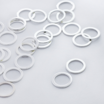 Srebrna zawieszka- łącznik kółko AG925 srebrny 12mm