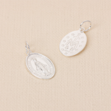 Srebrna zawieszka Matka Boska AG925 13x21mm