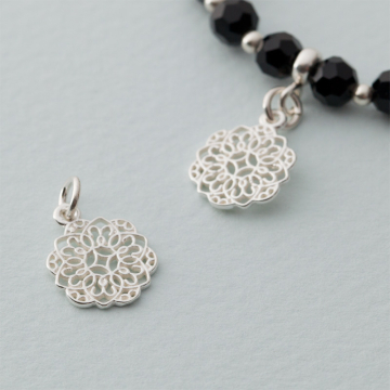 Zawieszka ażurowa mandala 1 AG925 11mm srebrny