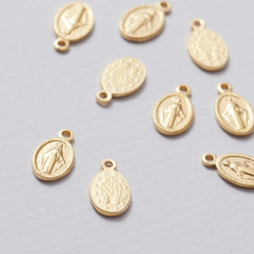 Zawieszka srebrna Matka Boska 12 mm AG925