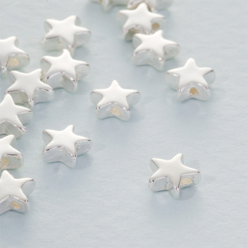 Srebrny koralik gwiazdka AG925 6mm