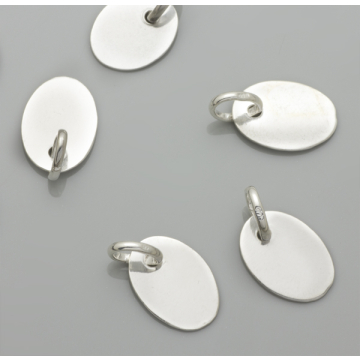 Srebrna zawieszka owal gładki 12x8mm AG925