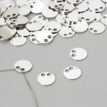 Srebrna blaszka celebrytka kółeczko AG925 9mm