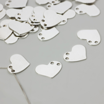 Srebrna celebrytka dzikie serce 12x15mm AG925