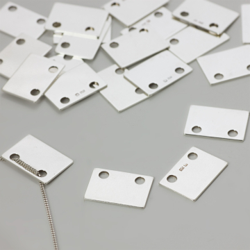 Srebrna celebrytka prostokąt 10x14mm AG925