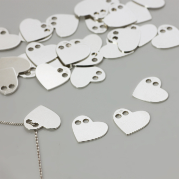 Srebrna celebrytka serce 11x12mm AG925