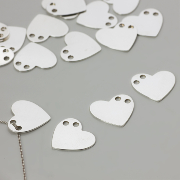 Srebrna celebrytka serce 13x15mm AG925
