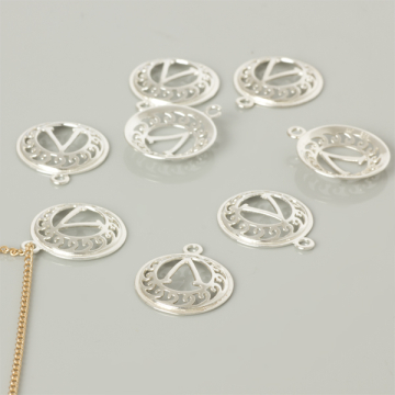 Srebrna zawieszka lambda 17mm AG925