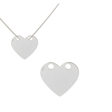 Srebrna celebrytka serce 14mm AG925