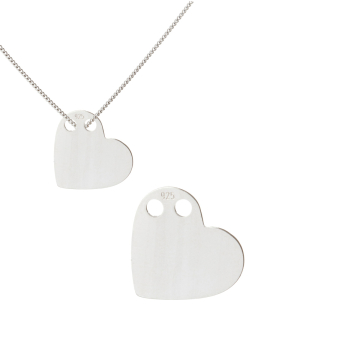 Srebrna celebrytka serce AG925 14mm