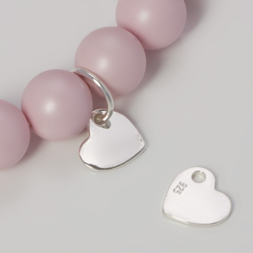 Srebrna celebrytka serce 8mm AG925 Srebrna celebrytka serce 8mm AG925