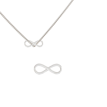 Srebrna celebrytka nieskończoność 18mm AG925