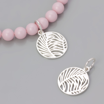 Srebrna zawieszka liśc palmowy 15mm, AG925