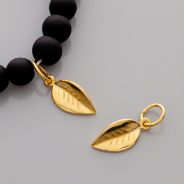 Zawieszka listek AG925 pozłacana 15mm