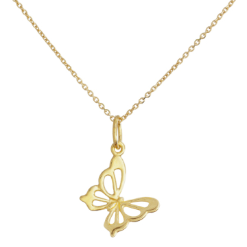 Zawieszka ażurowa motylek AG925 pozłacana 15mm