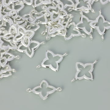 Łącznik srebrny lilijka AG925 14mm