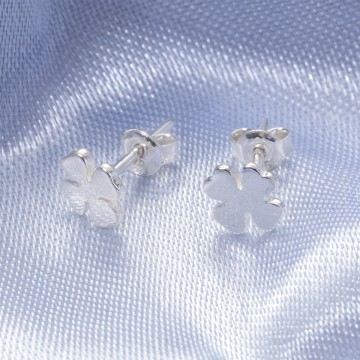 Srebrne kolczyki koniczynki AG925 7mm