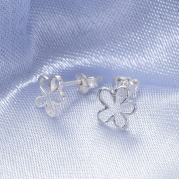 Srebrne kolczyki kwiatki AG925 8mm