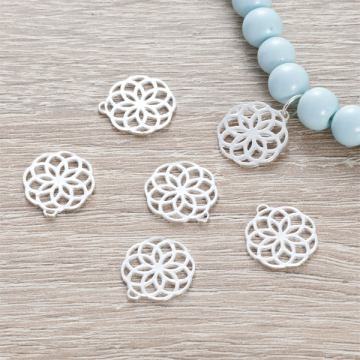 Srebrna zawieszka ażurowy kwiatek 14mm AG925